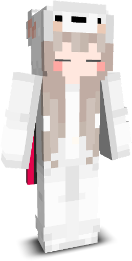 katleal's minecraft skin, standing beside the desk